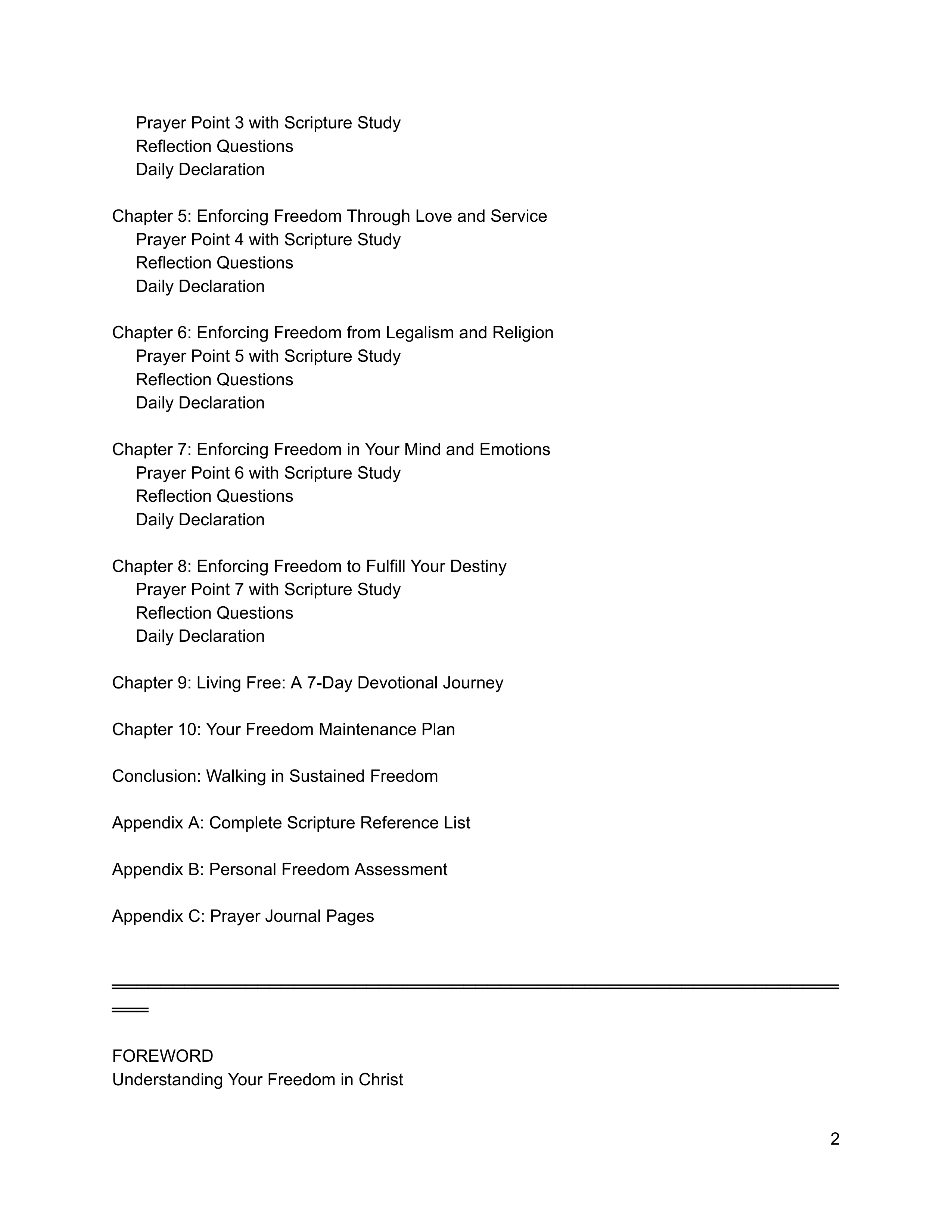 ENFORCING OUR FREEDOM IN CHRIST